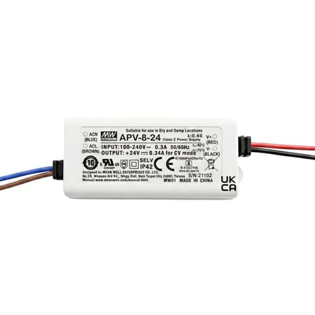 APV-8-24محول 8واط لشريط إضاءة خطية مرنة ليد ( ستريب و نيون فليكس ) - التيار الكهربائي ڤولت- DC24V