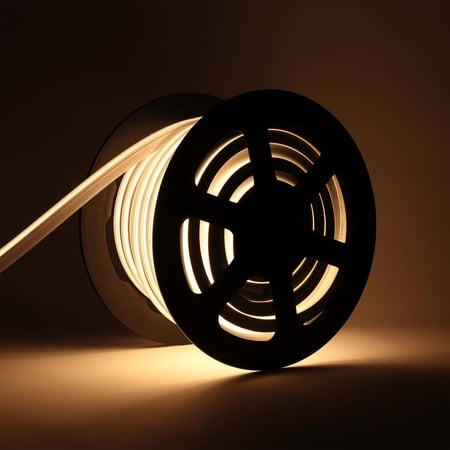 "ليد أبو خويطر" شريط إضاءة خطية ليد (مباشر)مرن- ستريب لايت – 10واط/متر HV  - شريط LED عالي الجهد مثالي للمنازل (الاسقف والممرات) والمكاتب والأعمال التجارية