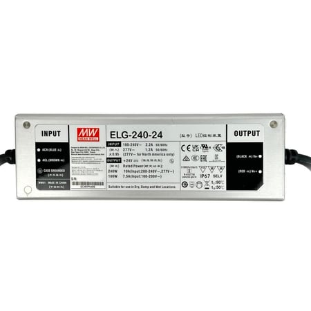 ELG-240-24 -محول 240 واط لإضاءة خطيه مرنة ليد منخفضة الجهد ڤولت DC24V