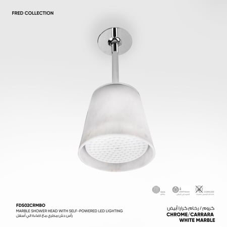 رأس دش مطري سقفي مع اضاءة Fred​ - FDS02