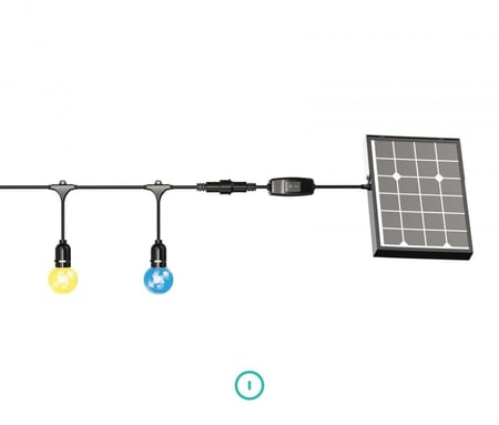 إنارة عقدية تعمل بالطاقة الشمسية (مع 30 مصباح) بطول 10 متر
