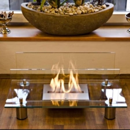 Baza Free Standing Floor Indoor Outdoor Ethanol Fireplace