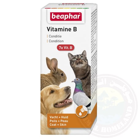 بيفار فيتامينات ب للصحة العامة وصحة الفراء والريش للحيوانات الأليفة
