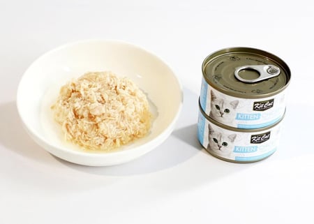 كت كات كيتين طعام رطب للقطط الصغيرة رقائق الدجاج في الجيلي 80 جم