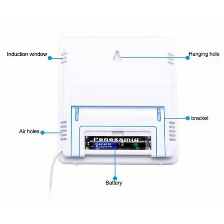 مقياس حرارة ورطوبة رقمي HTC2 داخل وخارج الغرف والمستودعات