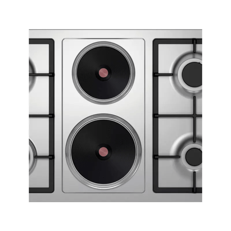 سطح غاز وكهرب جنرال سوبريم مدمج 6 عيون ستانلس استيل