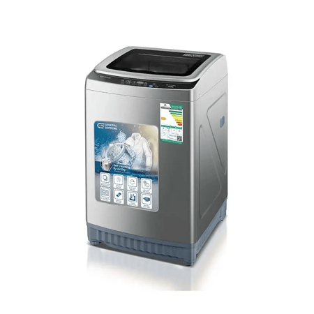 غسالة جنرال سوبريم , أوتوماتيك تعبئة علوية , 18 كجم,تنظيف ذاتي ,التعقيم بالضوء الأزرق ,ستيل