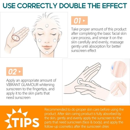 كريم تبييض واقي الشمس المكثف للأشعة فوق البنفسجية للوجه والجسم SPF50+ UVA/UVB Skin Protec