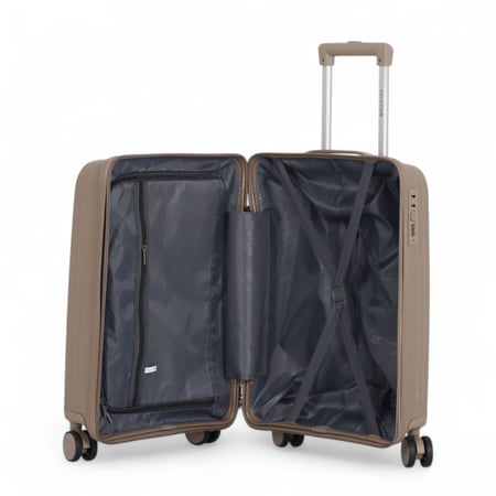 حقيبة  سفر ضد الكسر من خامة البولي بروبيلين مقاس 20 انش - بدبل كفرات- من ماركة AVIATOR-ضمان سنة   شامل الكسر