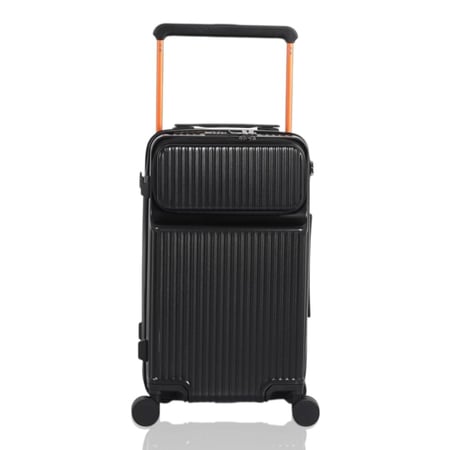 حقيبة سفر صلبة مقاس 20 إنش، مناسبة لكابينة الطائرة، مزودة بجيب خارجي وكفرات دبل وقفل رقمي