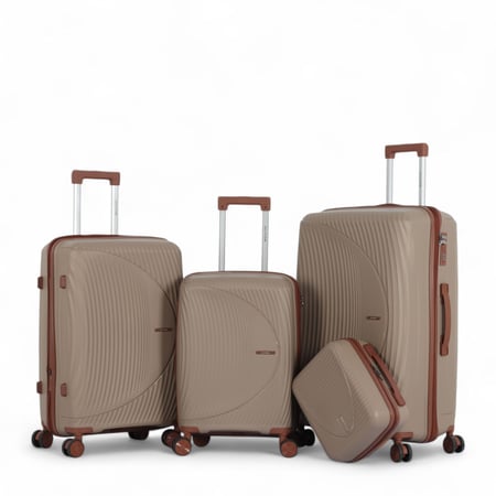 طقم شنط سفر من 4 قطع  من ماركة AVIATOR – بولي بروبلين متين  – ضمان سنه   ضد الكسر