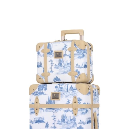 طقم حقائب السفر الكلاسيكية: أناقة لا تفنى ومتانة لا تضاهى -  مصنوع من البولي بروبلين  والجلد المقوى عالي الجوده - مقاوم للكسر - ماركه fashion dima1979