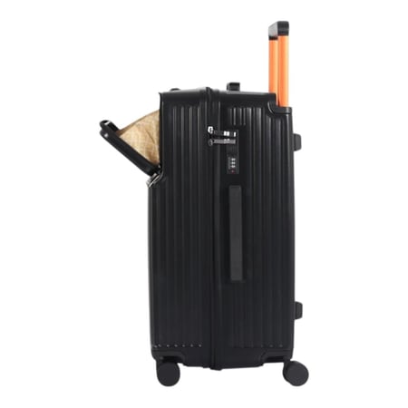 طقم حقائب سفر صلبه مكون من 3 قطع بكفرات دبل وحامل كوب وقفل رقمي ثابت