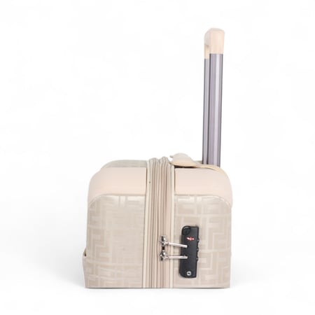 شنطة سفر كلاسيكية مغطاة بجلد – ضد الكسر – حقيبة سفر مقاس 20 بوصة مع حقيبة يد أنيقة