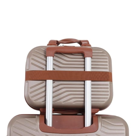 طقم حقائب سفر دبش عروسة - مكون من 5قطع يشمل  -بكفرات دبل صامتة - ماركة AVIATOR