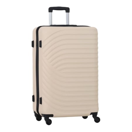 حقيبة سفرصلبة | ماركة AVIATOR | مصنوعه من ABS عالي الجوده - مقاس 28 انش - 69 سم - اللون | بيج |