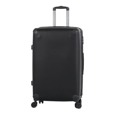 طقم حقائب سفر فاخرة ومحصنة - 4 قطع (3 ترولي + 1 حقيبة يد) بتغطية جلدية ومقاومة للكسر