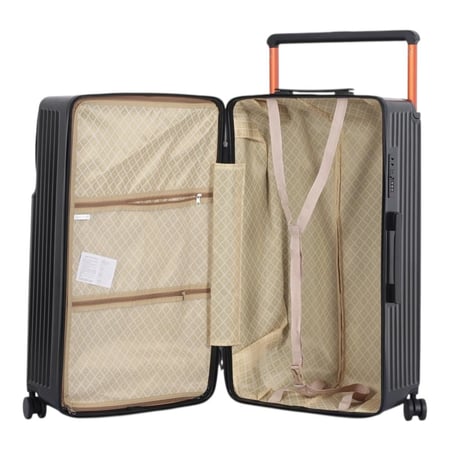 طقم حقائب سفر صلبه مكون من 3 قطع بكفرات دبل وحامل كوب وقفل رقمي ثابت