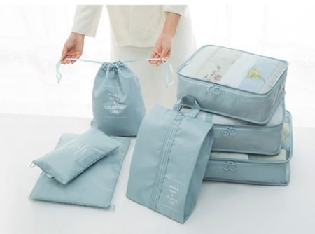 طقم منظمات داخلية لحقيبة السفر 7 في 1