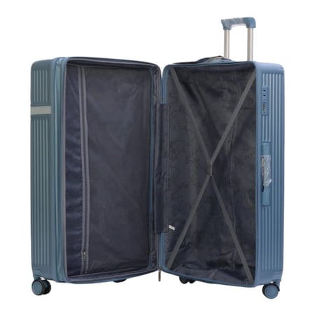 طقم حقائب سفر دبش - مكون من7 قطع يشمل 5 شنط تروللي وشنطتين للمكياج - بكفرات دبل - وسحاب توسعه - ماركة dima