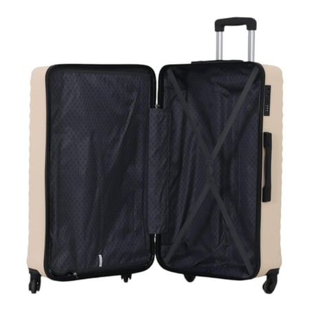 حقيبة سفرصلبة | ماركة AVIATOR | مصنوعه من ABS عالي الجوده - مقاس 28 انش - 69 سم - اللون | بيج |