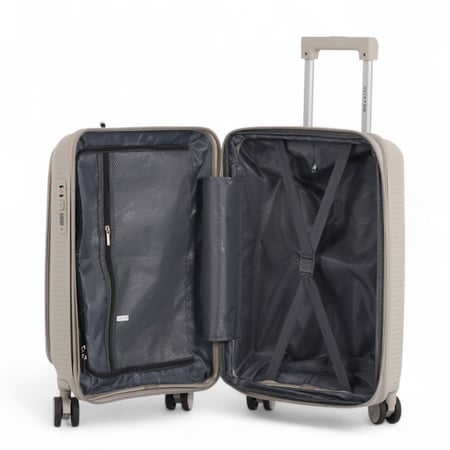 حقيبة  سفر ضد الكسر من خامة البولي بروبيلين مقاس 20 انش - بدبل كفرات من ماركة AVIATOR - ضمان سنة   شامل الكسر