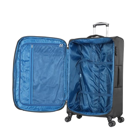 طقم شنط سفر قماش 3 قطع دبل كفرات هيكل ألمونيوم وسحاب توسعة ضد السرقة خفيف الوزن