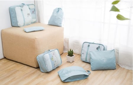 طقم منظمات داخلية لحقيبة السفر 7 في 1