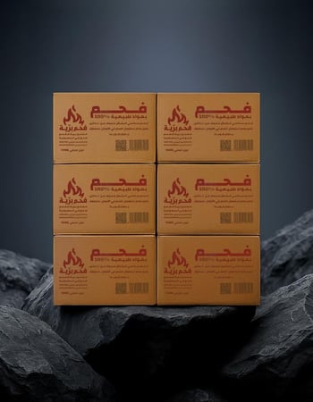 6 كراتين فحم برية حجم 10 كيلو