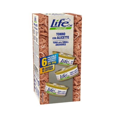 لايف كات طعام رطب التونة مع الأنشوجة الصغيرة - انياب