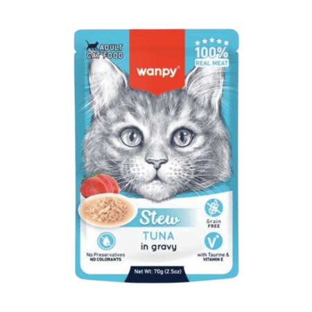 وانبي طعام رطب تونا في المرق للقطط 70 جرام