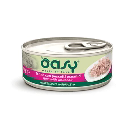 اوسي معلبات طعام رطب تونا مع السمك الأبيض للقطط 70 جرام