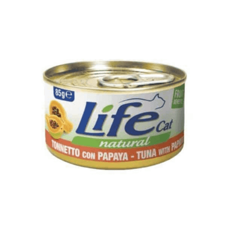 لايف كات طعام رطب للقطط بنكهة التونة والبابايا 85 جرام