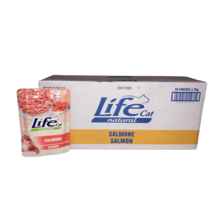 لايف كات طعام رطب بنكهة السالمون - أطعمة القطط - انياب