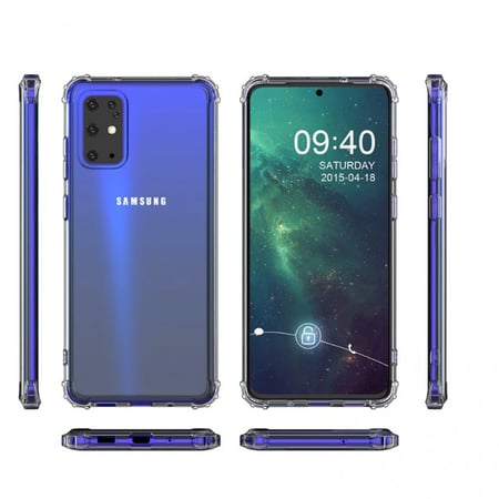 غطاء حماية شفاف مدعم الزوايا لهاتف سامسونج جالكسي اس 20 بلس - Galaxy S20 Plus