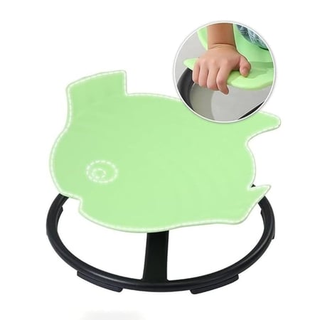 لعبة الدوران بشكل سمكة زرقاء على قاعدة معدنية