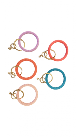 أساور تعليقة مفاتيح لون واحد - Keyring Bangles