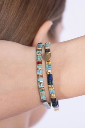 Navy Set - Beads Bracelets