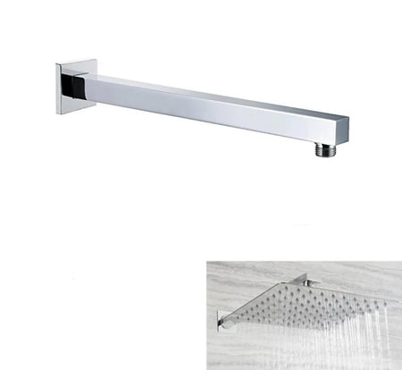 ماسوره دش مربع كروم من الجدار  40 سم