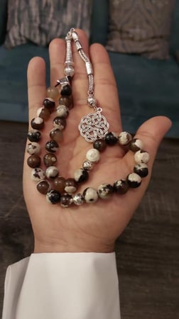 سبحة حجر طبيعي  Fossil Coral مرجان حجرى