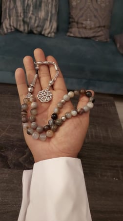سبحة حجر طبيعي Gaspeite جاسبييت