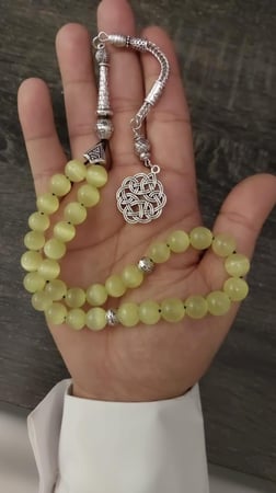 سبحة حجر طبيعي Epidote إيبيدوت