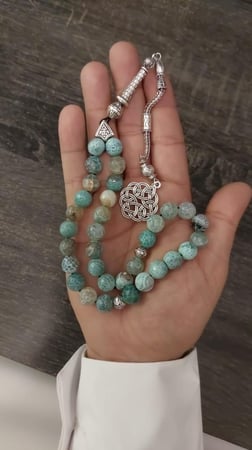 سبحة حجر طبيعي  Iolite إيوليت