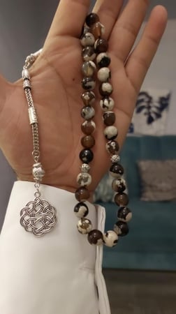 سبحة حجر طبيعي  Fossil Coral مرجان حجرى
