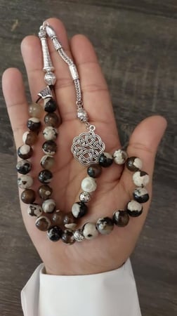 سبحة حجر طبيعي  Fossil Coral مرجان حجرى