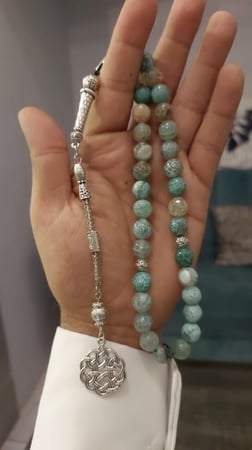 سبحة حجر طبيعي  Iolite إيوليت