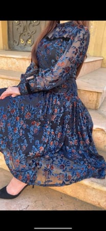 فستان مخمل شيفون