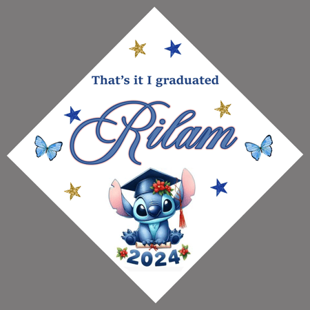 قبعة تخرج فينيل ملون