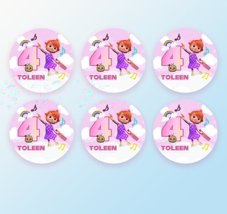 ملصق كوكو ميلون بناتي/Cocomelon Stickers