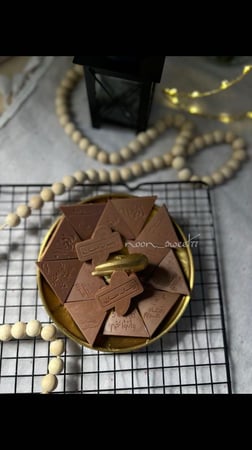 سيلكون نقش مثلثات عبارات رمضانيه قابل للحشو